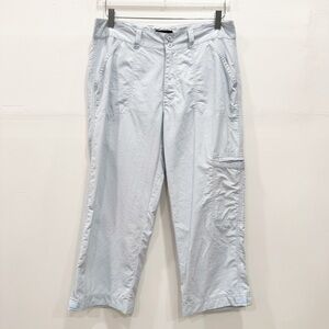 Royal Robbins Light Blue Cargo Utility Capri Pants Size 10 Hiking Outdoor Casual